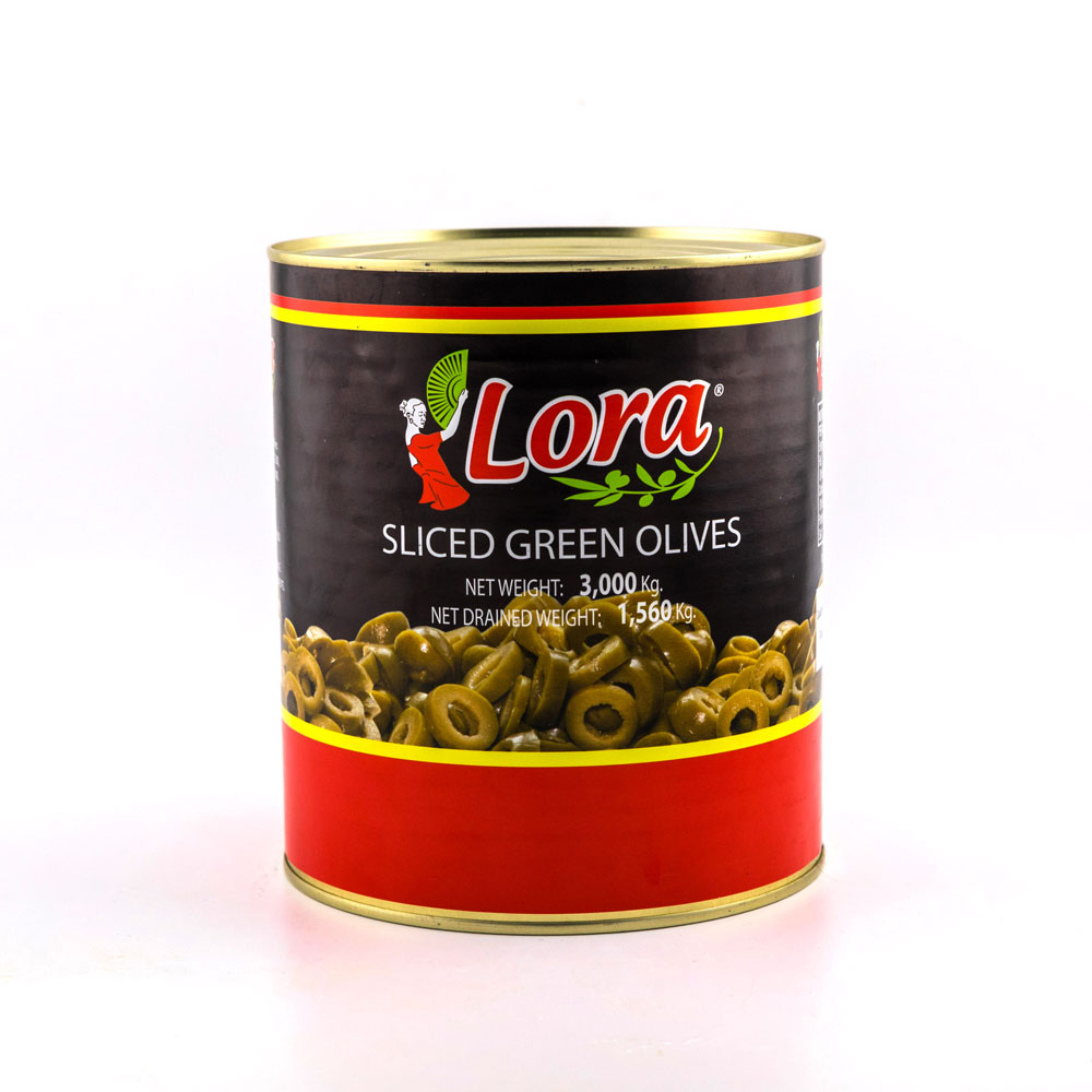 Image of Lora Sliced Green Olives &#8211; 1.56kg