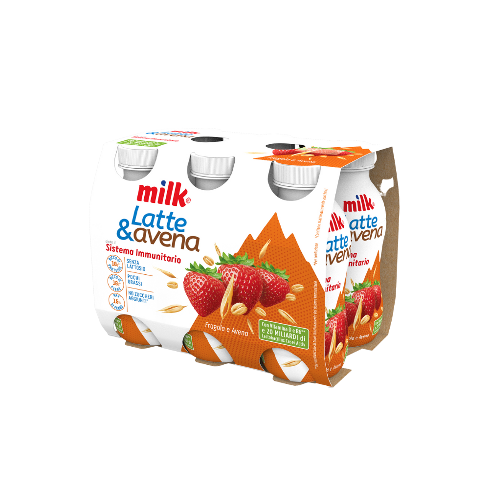 Image of Milk Latte Avena Sistema Immunitario Fragola  – 100g